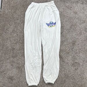 Boys Lie White Joggers with Colorful Graphic